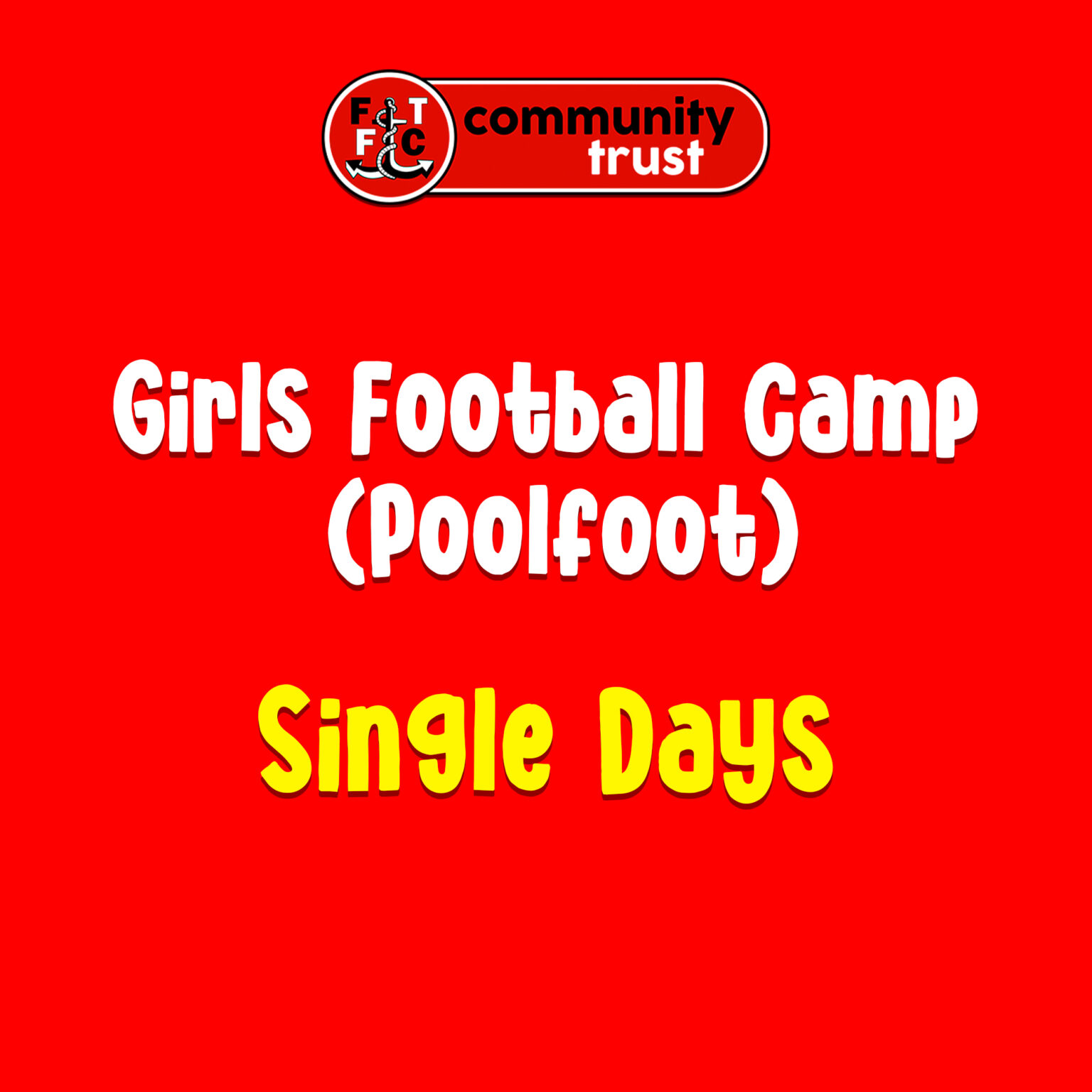 Girls Football Camp Single Days (February) – Fleetwood Town Community Trust